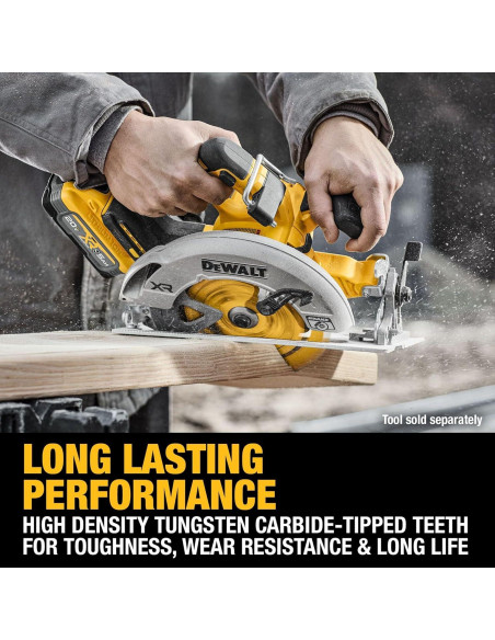 Hoja de sierra circular DEWALT 7-1/4" 24T para madera