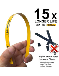 Sierra de Arco Hanpex 30.48 cm Bimetálica 24 TPI Ajustable 2