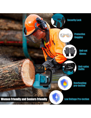 Motosierra TAIRDA 1000W 30,48 cm sin cable para poda