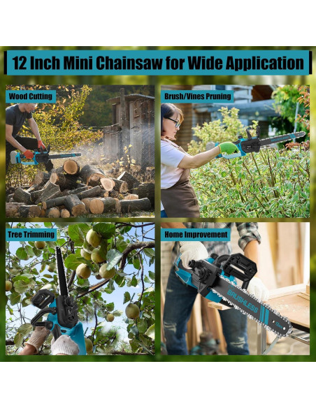 Motosierra TAIRDA 1000W 30,48 cm sin cable para poda