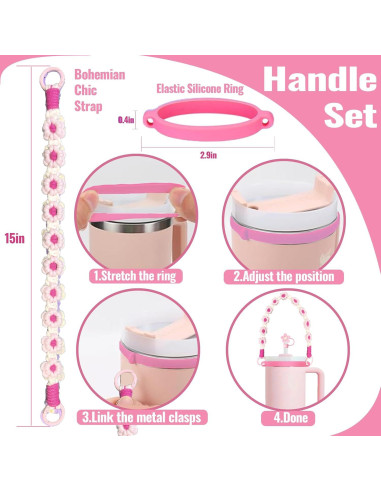 Juego de Accesorios 8PCS Fabenyok para Taza Stanley 30/40oz