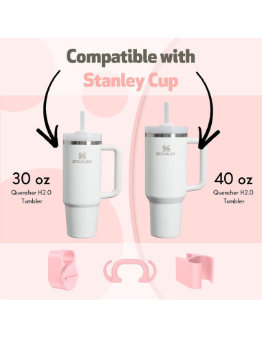 Juego de 3 Accesorios Wefanify para Stanley Quencher 40oz