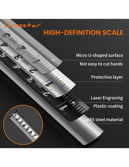 Cinta Métrica Crosstar 7,62m Doble Cara Magnética Impermeable