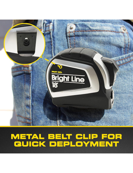 Cinta Métrica Perfecta 5.49m Doble Cara Alta Visibilidad Cinta Métrica Perfecta 5.49m Doble Cara Alta Visibilidad