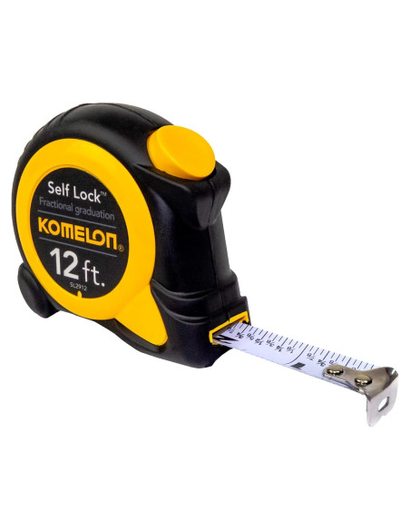 Cinta Métrica Komelon SL2912 3.66m Auto-Bloqueo Amarillo