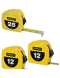 Cinta Métrica Stanley 25ft y 12ft Paquete de 3 2