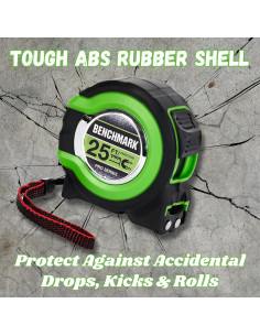 Cinta Métrica Benchmark - Paquete de 3 - 7,62 m - Verde 2