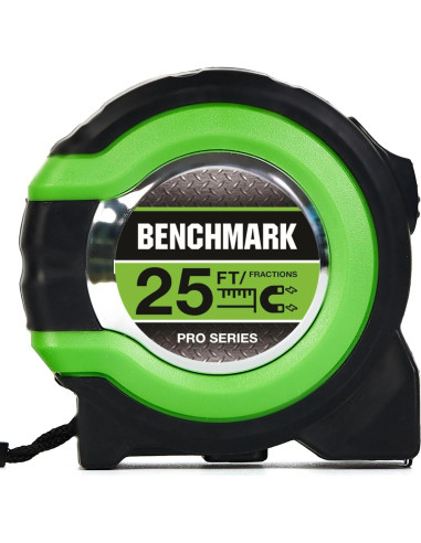 Cinta Métrica Benchmark - Paquete de 3 - 7,62 m - Verde