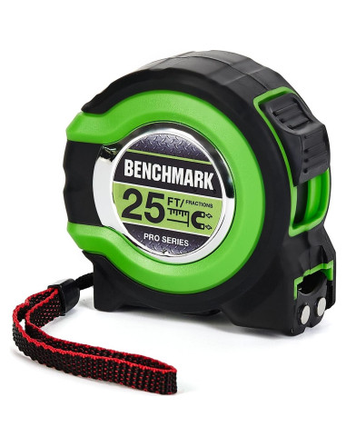 Cinta Métrica Benchmark - Paquete de 3 - 7,62 m - Verde