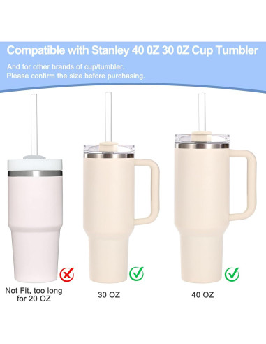 Pajitas de vidrio MYJIE 30,48 cm 12 Pcs reutilizables