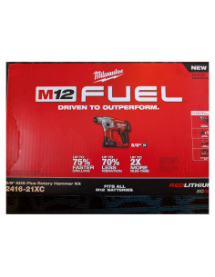 Martillo Rotativo Sin Cable Milwaukee M12 FUEL 2416-21XC 12V 2.49kg