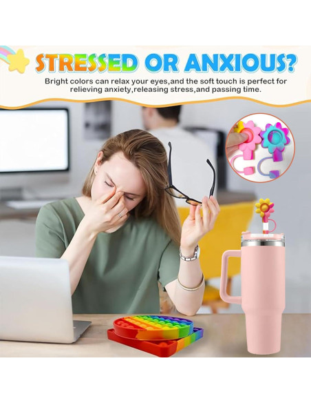 4 Tapas de Silicona para Pajitas SEMATA Coloridas 10 mm