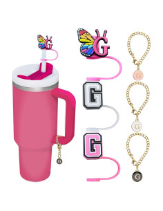 Tapa de paja Stanley 3PCS con letras y mariposa 10 mm