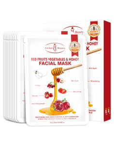 AICHUN BEAUTY Máscara Facial Frutas y Miel 10 Piezas 25ml
