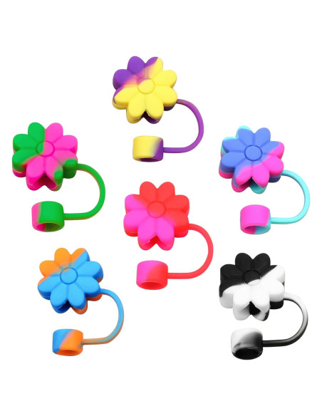 Cubiertas de Silicona SEMATA para Pajitas 6 Piezas Coloridas