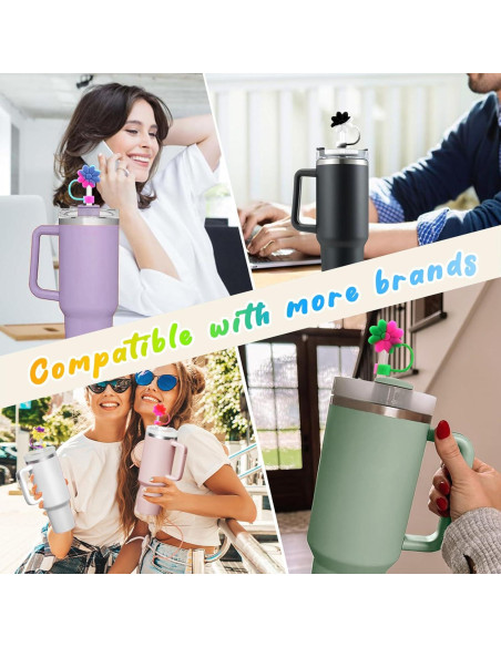 Cubiertas de Silicona SEMATA para Pajitas 6 Piezas Coloridas