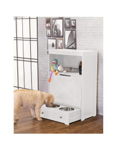 Estación de Alimentación para Mascotas Zoovilla Blanca 2