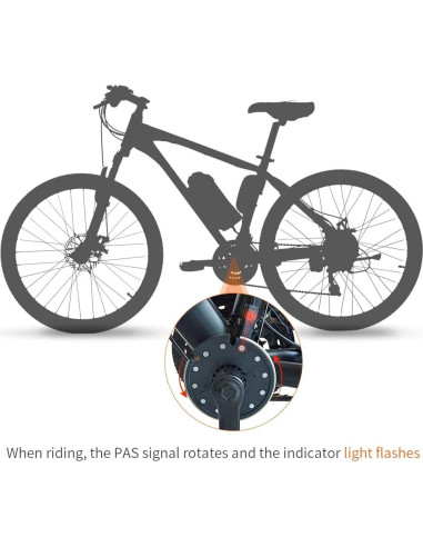 Sensor de Asistencia al Pedal HUDAMZKY KT D12 para Bicicleta