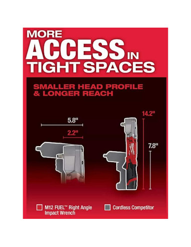 Llave de Impacto Milwaukee 2565-20 12V Ángulo Recto