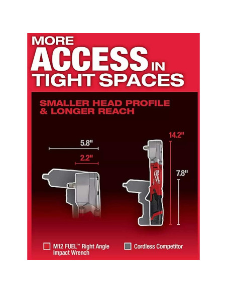 Llave de Impacto Milwaukee 2565-20 12V Ángulo Recto