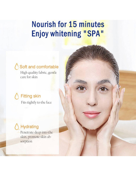 AICHUN BEAUTY Máscara Facial Frutas y Miel 10 Piezas 25ml