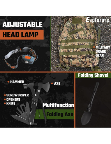 Kit de Supervivencia Esplorare ESK - 369 Piezas Táctico