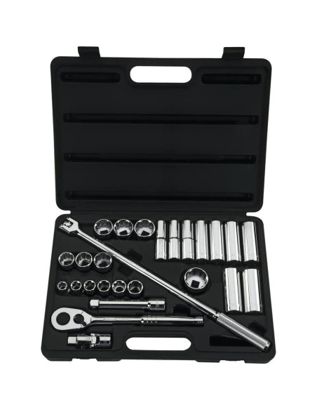Juego de 26 Piezas Stanley 85-434 1/2" Drive Mecánico Juego de 26 Piezas Stanley 85-434 1/2" Drive Mecánico