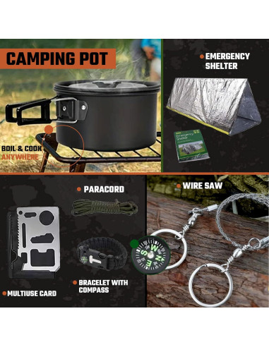 Kit de Supervivencia Esplorare ESK - 369 Piezas Táctico