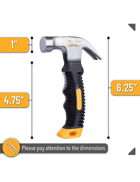 Martillo Magnético Mr. Pen 226g Ergonomico Amarillo