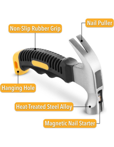 Martillo Magnético Mr. Pen 226g Ergonomico Amarillo