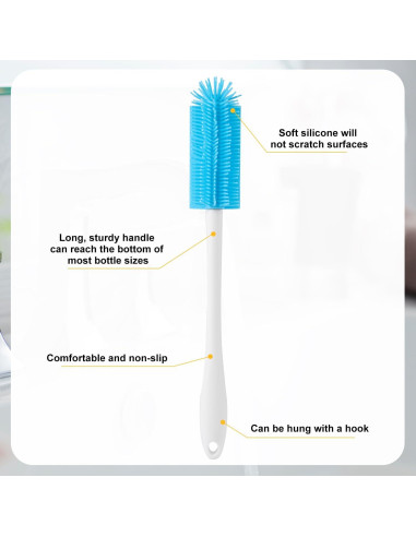 Cepillo Limpiador de Botellas Gosknor 31 cm Silicona