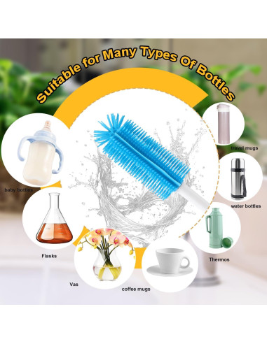 Cepillo Limpiador de Botellas Gosknor 31 cm Silicona