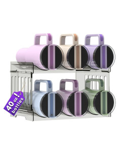 Organizador de Botellas de Agua Yuvslo 2 Niveles Apilable