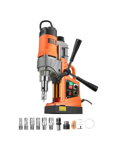 Taladro Magnético VEVOR 1450W 5.08cm 800 RPM con Brocas