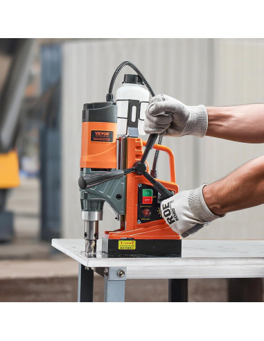 Taladro Magnético VEVOR 1450W 5.08cm 800 RPM con Brocas