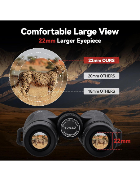 Binoculares Gskyer 12x42 HD Livianos Impermeables