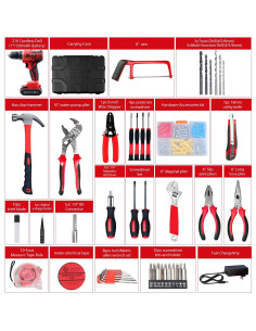 Taladro Inalámbrico Jar-Owl 21V con Kit de 112 Herramientas 2