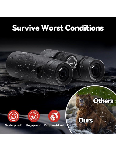 Binoculares Gskyer 12x42 HD Livianos Impermeables