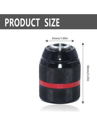 Mandril Sin Llave Follde 1/2" para Milwaukee 1.5-13mm