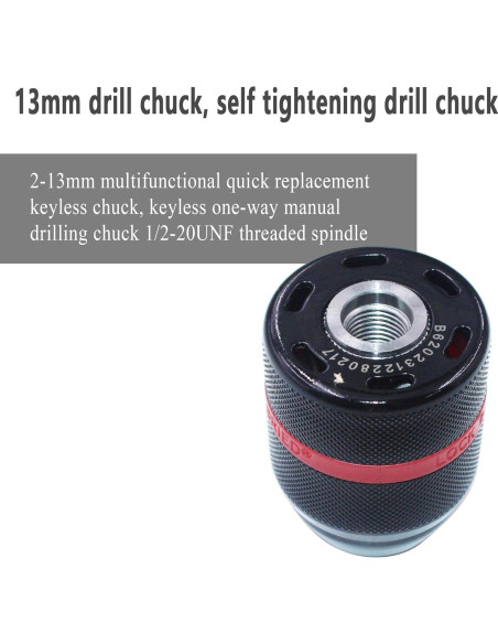 Mandril Sin Llave Follde 1/2" para Milwaukee 1.5-13mm