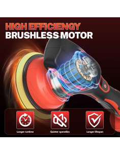 Pulidora Inalámbrica Milwaukee 18V Orbital 8 Velocidades 2