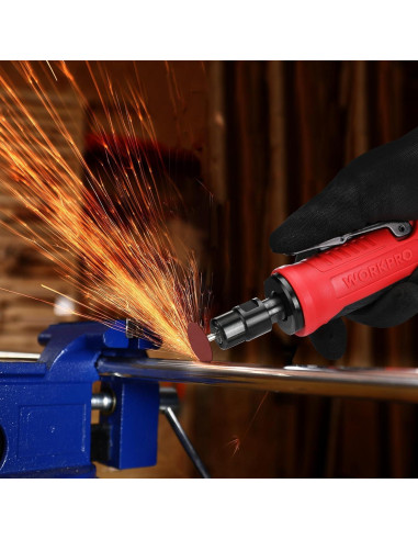 Amortiguador Neumático WORKPRO Recto 25000RPM 0.25kg