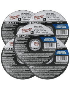 Discos de Corte Milwaukee 4-1/2" Aluminio 5 Piezas 0.045" 2