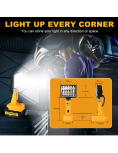 Luz de Trabajo LED Inalámbrica NS 90W 12000LM 2 Modos 2