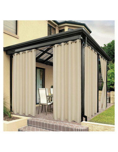 Cortina Impermeable BONZER 54x84 cm Crema para Exterior