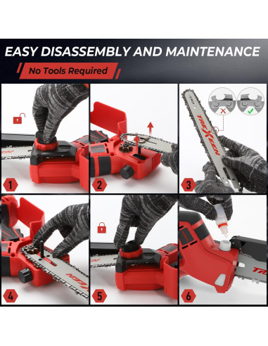Mini Motosierra TREXEEN M18 2 en 1 20 y 15 cm Inalámbrica