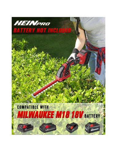 Cortadora de Setos HEINPRO Inalámbrica 18V 2 en 1