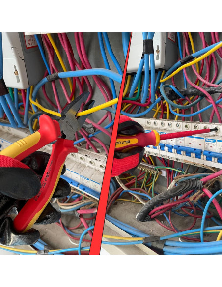 BILITOOLS Juego de 12 Destornilladores y Alicates Aislados 1000V