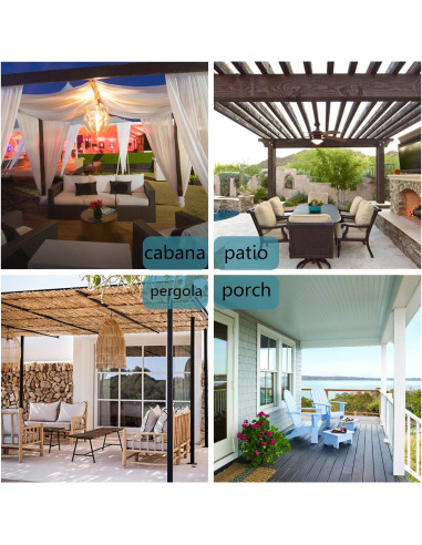 Cortina Impermeable BONZER 54x84 cm Crema para Exterior