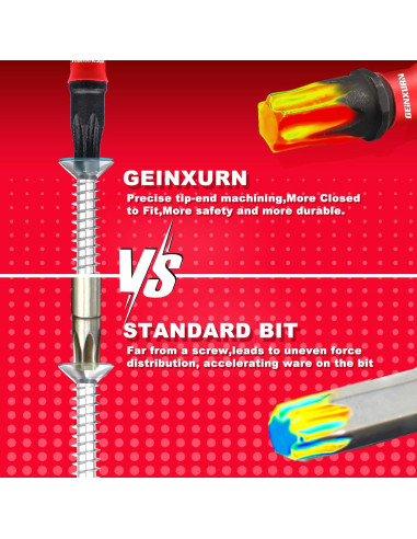 Juego de 51 Puntas Torx T40 GEINXURN Acero S2 2.54 cm